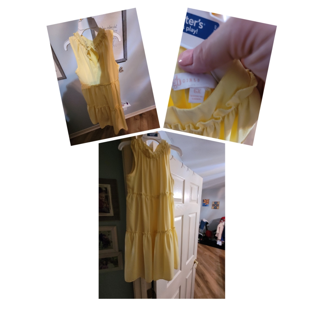GB Girls Yellow Tiered Dress